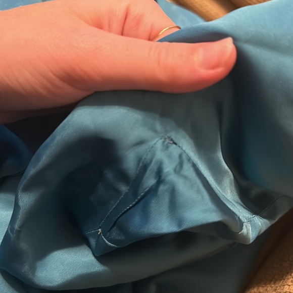 Vintage 50s Beaumelle Turquoise Midi Dress Size 14 - Picture 9 of 9